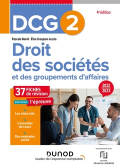 Cover of the book DCG 2 Droit des sociétés et des groupements d'affaires - Fiches de révision 2022/2023