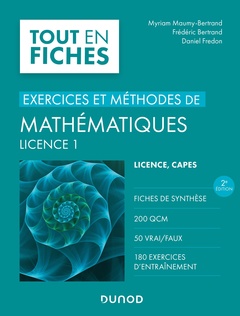 Couverture de l’ouvrage Exercices et méthodes de mathématiques L1 - 2e éd.