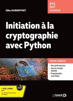 Couverture de l’ouvrage Initiation à la cryptographie avec Python