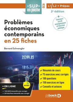 Couverture de l’ouvrage Problèmes économiques contemporains en 25 fiches