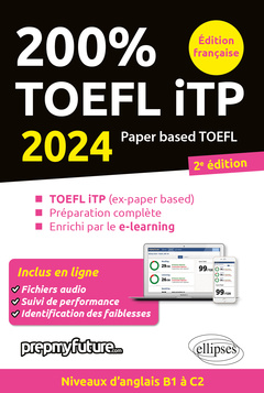 Couverture de l’ouvrage 200% TOEFL iTP - 2e édition - 2024