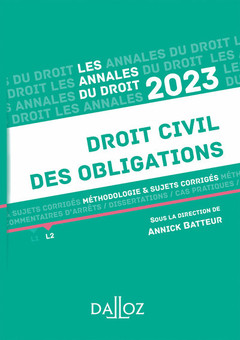 Cover of the book Annales Droit civil des obligations 2023