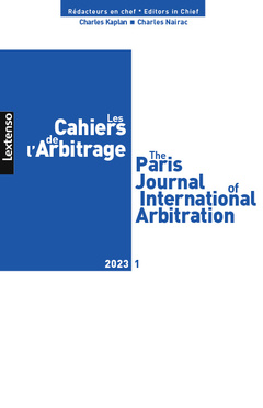 Cover of the book Les cahiers de l'arbitrage 1-2023