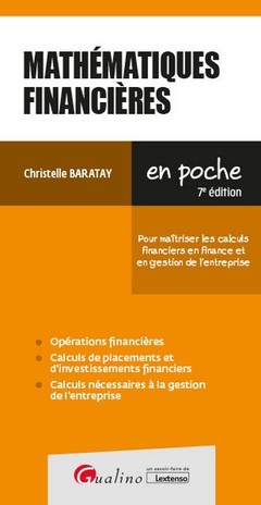 Cover of the book Mathématiques financières