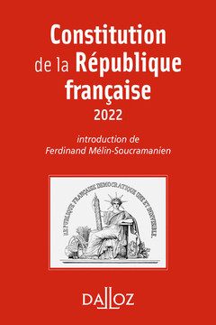 Couverture de l’ouvrage Constitution de la République française 19ed