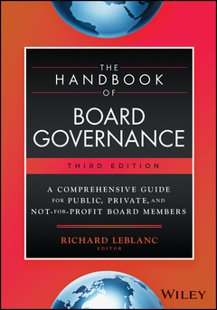 Couverture de l’ouvrage The Handbook of Board Governance