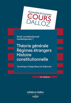 Couverture de l’ouvrage Droit constitutionnel contemporain T01 Théorie générale Régimes étrangers Histoire constitutionnelle