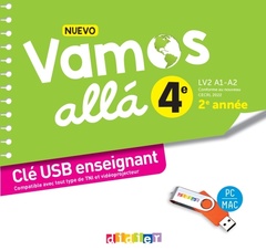 Couverture de l’ouvrage NUEVO Vamos allá Espagnol 4e - Ed. 2023 - Clé USB