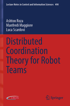 Couverture de l’ouvrage Distributed Coordination Theory for Robot Teams