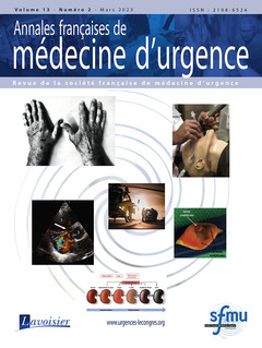 Cover of the book Annales françaises de médecine d'urgence Vol. 13 n° 2 - Mars 2023