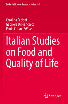 Couverture de l’ouvrage Italian Studies on Food and Quality of Life