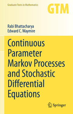 Couverture de l’ouvrage Continuous Parameter Markov Processes and Stochastic Differential Equations