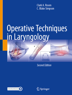 Couverture de l’ouvrage Operative Techniques in Laryngology