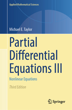 Cover of the book Partial Differential Equations III