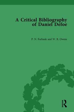 Cover of the book A Critical Bibliography of Daniel Defoe
