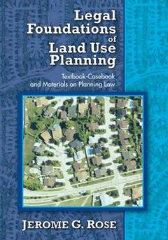 Couverture de l’ouvrage Legal Foundations of Land Use Planning
