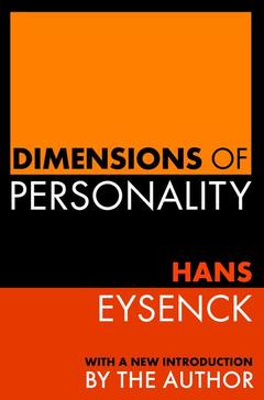 Couverture de l’ouvrage Dimensions of Personality