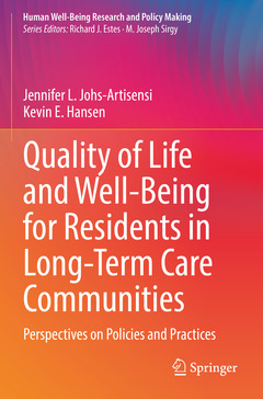Couverture de l’ouvrage Quality of Life and Well-Being for Residents in Long-Term Care Communities