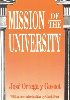 Couverture de l’ouvrage Mission of the University