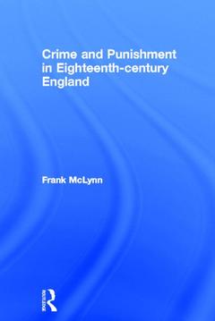 Couverture de l’ouvrage Crime and Punishment in Eighteenth Century England