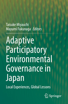 Couverture de l’ouvrage Adaptive Participatory Environmental Governance in Japan