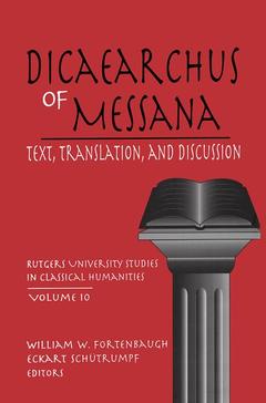 Couverture de l’ouvrage Dicaearchus of Messana