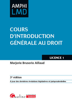 Cover of the book Cours d'introduction générale au droit