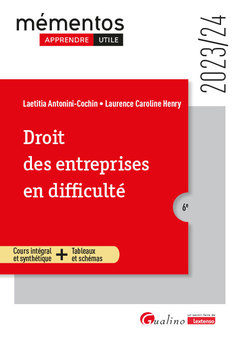 Cover of the book Droit des entreprises en difficulté
