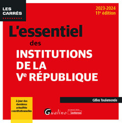 Cover of the book L'essentiel des institutions de la Ve République