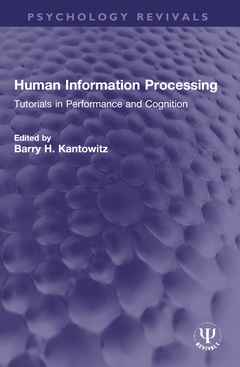 Couverture de l’ouvrage Human Information Processing