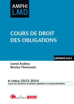 Cover of the book Cours de droit des obligations
