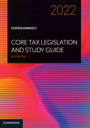 Couverture de l’ouvrage Core Tax Legislation and Study Guide 2022