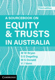 Couverture de l’ouvrage A Sourcebook on Equity and Trusts in Australia
