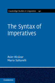 Cover of the book The Syntax of Imperatives