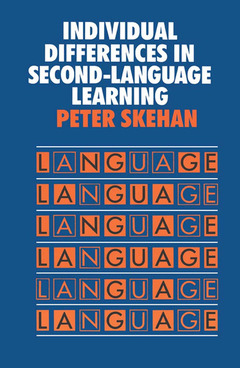Cover of the book Individual Differences in Second Language Learning
