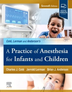 Couverture de l’ouvrage A Practice of Anesthesia for Infants and Children