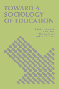 Couverture de l’ouvrage Toward a Sociology of Education