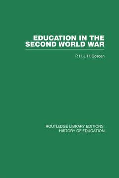 Couverture de l’ouvrage Education in the Second World War