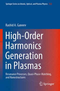 Couverture de l’ouvrage High-Order Harmonics Generation in Plasmas