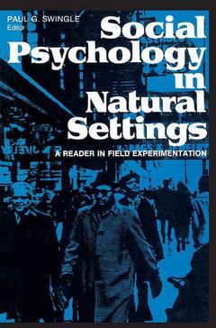 Couverture de l’ouvrage Social Psychology in Natural Settings