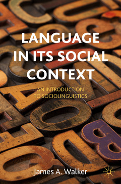 Couverture de l’ouvrage Language in its Social Context
