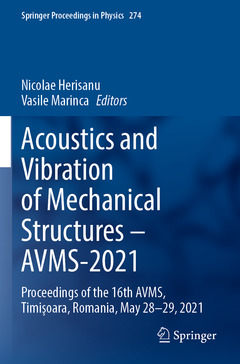 Couverture de l’ouvrage Acoustics and Vibration of Mechanical Structures – AVMS-2021