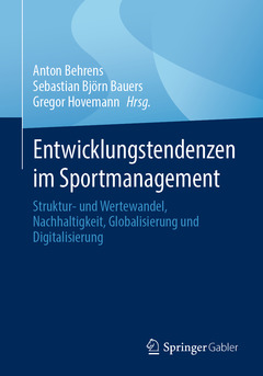 Couverture de l’ouvrage Entwicklungstendenzen im Sportmanagement
