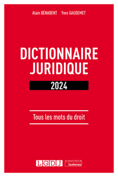 Couverture de l’ouvrage Dictionnaire juridique 2024