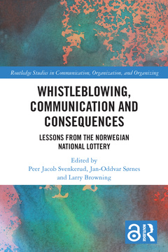 Couverture de l’ouvrage Whistleblowing, Communication and Consequences