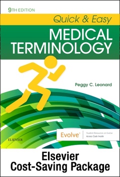 Couverture de l’ouvrage Medical Terminology Online with Elsevier Adaptive Learning for Quick & Easy Medical Terminology (Access Code and Textbook Package)