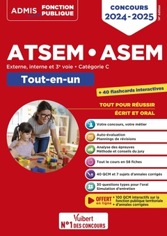 Couverture de l’ouvrage Concours ATSEM et ASEM - Catégorie C - Tout-en-un