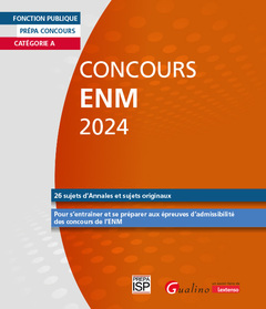 Couverture de l’ouvrage Concours ENM 2024