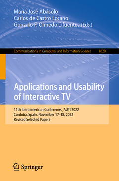 Couverture de l’ouvrage Applications and Usability of Interactive TV