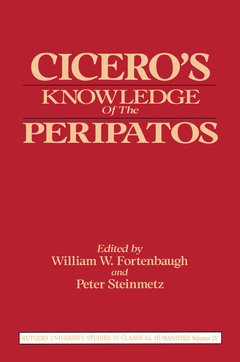 Couverture de l’ouvrage Cicero's Knowledge of the Peripatos